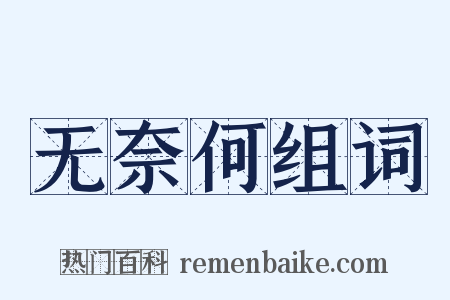 无奈何组词是什么意思的图片